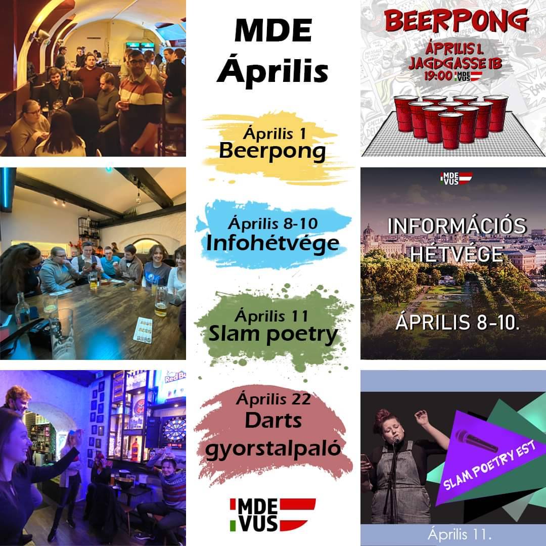 Az MDE áprilisi programjai