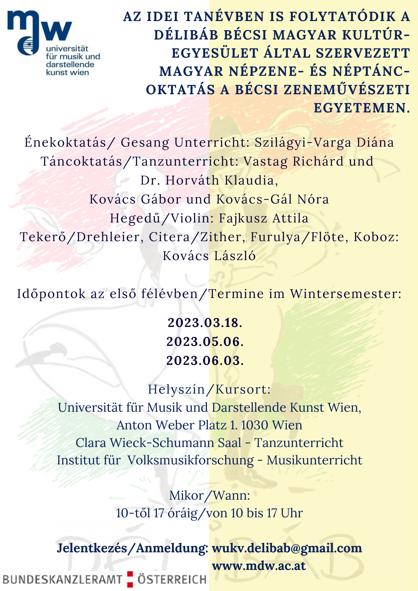 Magyar népzene- és néptáncoktatás a Bécsi Zeneművészeti Egyetemen